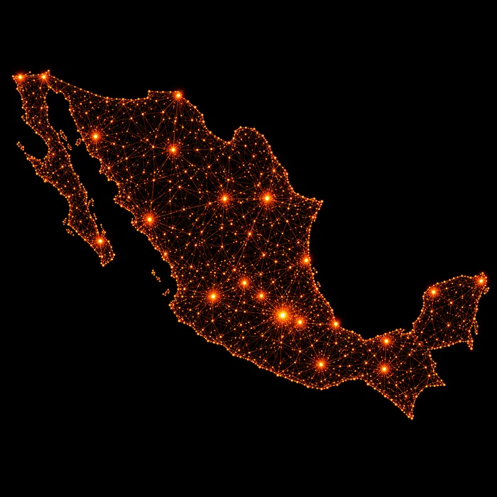 Mapa de México con cobertura nacional