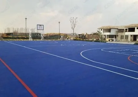 Cancha del Fraccionamiento Lomas Virreyes, Calimaya, Estado de México, pintada por PLAYKO